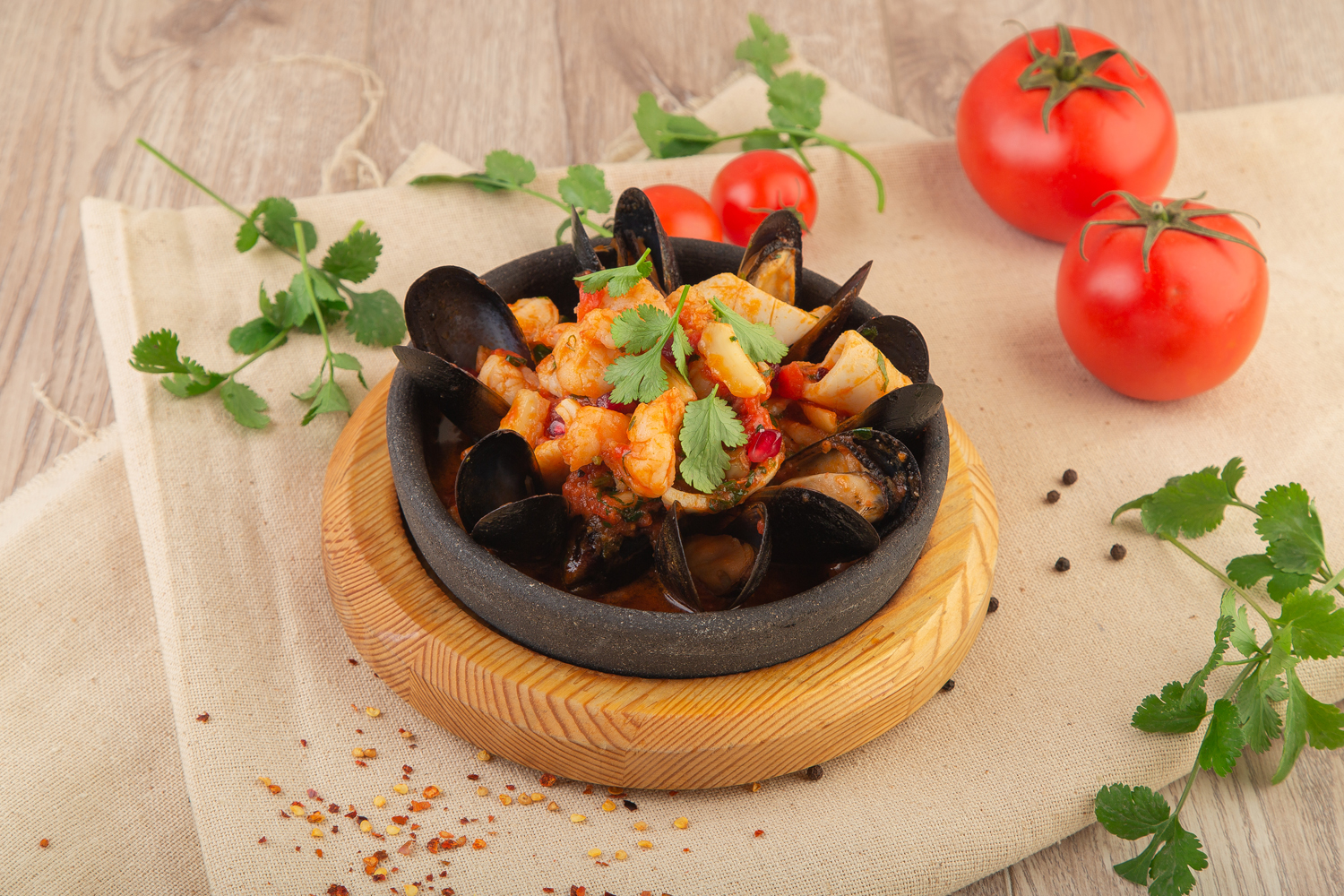 Чахохбили из морепродуктов